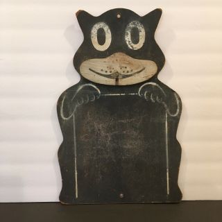 Vintage Antique Cartoon Character - Felix The Cat Chalkboard RARE Worn Patina 2