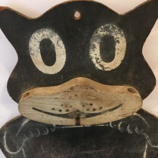 Vintage Antique Cartoon Character - Felix The Cat Chalkboard RARE Worn Patina 3