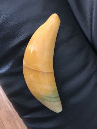 Vintage Italian Carved Marble Alabaster Stone Fruit Banana