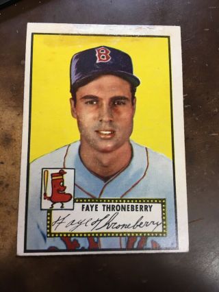 1952 Topps Faye Throneberry High 376 Ex Rare Hn1001