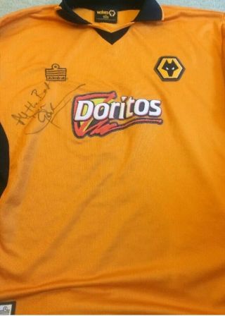 Signed Wolverhampton Wanderers Shirt Collectible Don Goodman.  Rare With