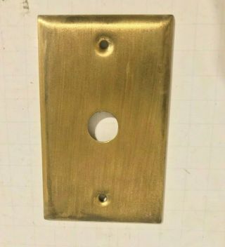 Antique Single Solid Brass Push Button Light Switch Cover Plate
