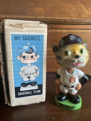 1960s Detroit Tigers Bobblehead Nodder With Rare Box Japan