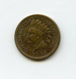 1886 Type 2 Rare Indian Head Penny - Full Liberty - Xf - L@@k