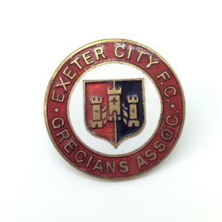 Rare Exeter City Football Club Grecians Association Vintage Enamel Badge