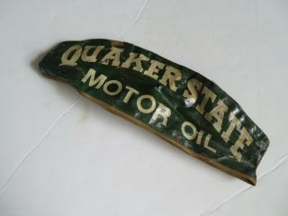 Antique Quaker State Motor Oil Gas Service Station Attendant Advertising Hat
