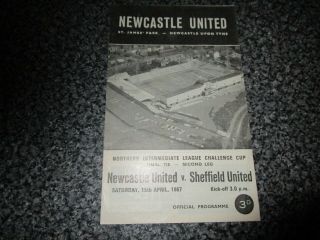 Newcastle United V Sheffield United 1966/7 Ni League Cup Final Apr 15 Rare
