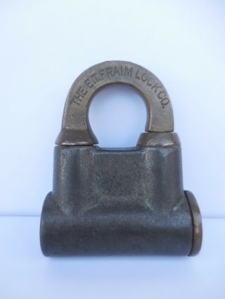 Antique E.  T Fraime Lock -
