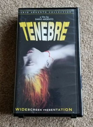 Tenebre 1982 Vhs (1999) Dario Argento Horror - Clamshell Very Rare Wide Screen