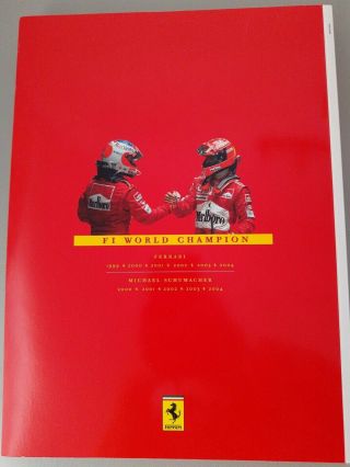 2004 FERRARI YEARBOOK BROCHURE BOOK ANNUAL F1 REPORT F2004 RARE 2