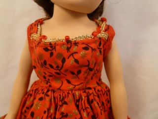 Vintage Premier Red Floral Cotton Print Day Dress Little Miss Revlon Jill Toni 2