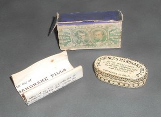 C1920 Antique Medicine Tin Dr Schenck 