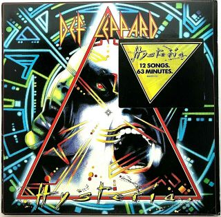 Def Leppard " Hysteria " Rare Promo Lp 1987 Mercury Us First Press - Vg,