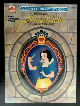 Vintage Golden Books Disney Snow White Dwarfs Coloring Activity Book 1993