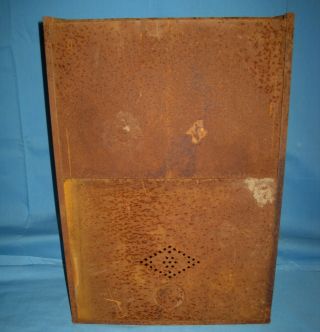 Large Antique/ Vtg Rusty Hoosier Cabinet Metal Bread Box W/sliding Door
