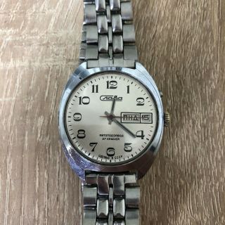 Watch Slava Automatic 27 Jewels Vintage Wristwatch Rare Russia USSR Soviet SSSR 2