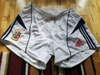 Adidas Rugby Union Shorts Mens Large 42 " Waist British Lions Vintage Rare