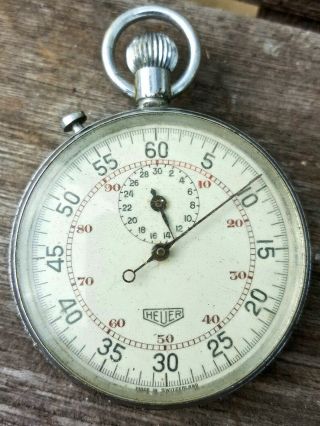 Heuer Vintage Stopwatch.  A Rare Model.  Made In Switzerland.