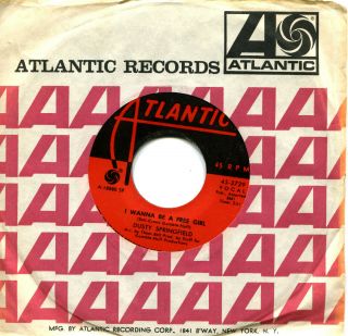 Dusty Springfield Rare Us Atlantic 7 " Single " I Wanna Be A Girl "