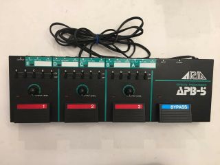Aria Apb - 5 Effects Programmer Pedal / Power Supply Rare Vintage Bypass Looper