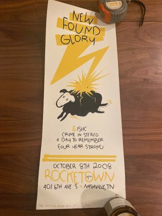 Found Glory Easycore Tour Rare Screen Print.  3 Of 90.  A Day To Remember