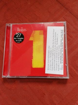 The Beatles No.  1.  Cd Promo.  Rare Stickered Sleeve