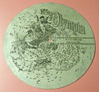 Antique Olympia 11 1/2 " Music Disc All Coons Look Alike To Me Song