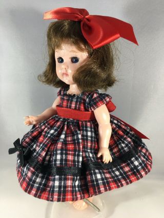 Vintage Mommy - Made Red & Black Plaid Dress Fits Ginny w - Bloomers & Bow (No Doll) 3