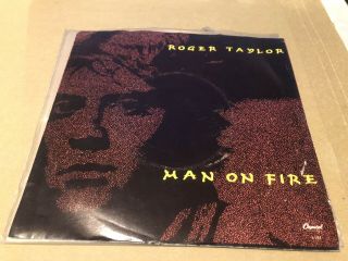 Queen Roger Taylor Man On Fire Usa 1984 7”ps Vinyl Rare Import