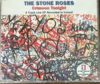 Rare The Stone Roses - Crimson Tonight Cd Live Ep Recorded In Ireland Vg,