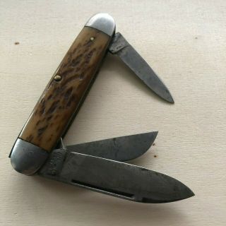 Vintage / Antique / Imperial Prov R.  I.  Stockman Knife / Pocket Knife / Usa Made