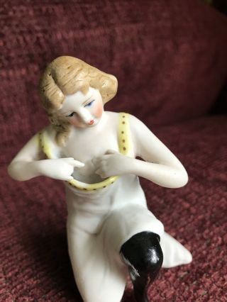 Antique NAUGHTY Lady in Nightgown Old German Bisque Schafer and Vater 2