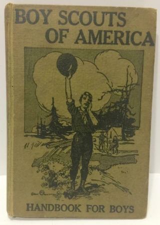 Rare Boy Scout Of America Handbook For Boys Hardback 1911 Edition,  1914 Printing