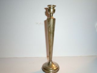 Vintage Weighted Sterling Silver Candle Stick Holder With Design