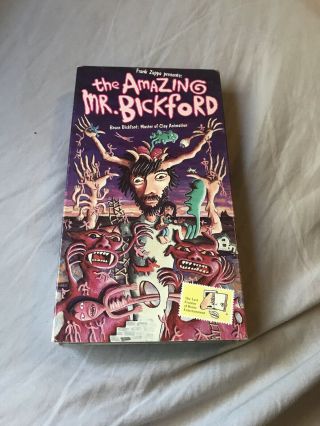 The Mr.  Bickford Vhs Clay Animation Frank Zappa 1989 Oop Rare (4/26 S1)