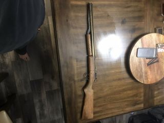 Vintage Rare Wooden Handle/Stock Benjamin Franklin 177 Air Rifle BB Gun Slide 2