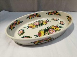 Rare C1962 Portmeirion Tiger Lily Proof Large Oval Baking Serving Dish