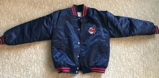 Cleveland Indians Vintage Kids Jacket Chief Wahoo Medium 10 - 12 Great Shape Rare