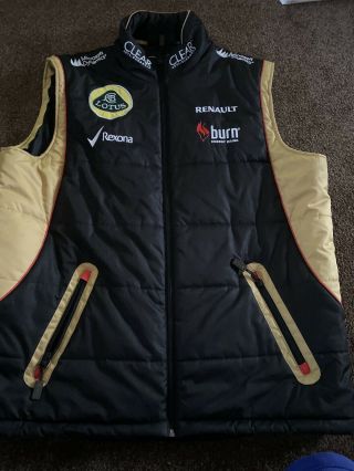 Rare F1 Team Lotus Body Warmer Size Xxl Gilet