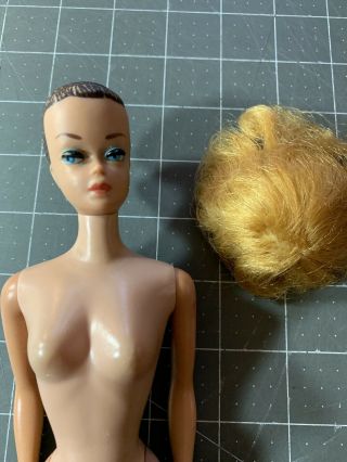Vtg.  1962 Mattel Barbie Midge Fashion Queen Doll W Blonde Wig Japan Straight Leg