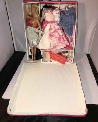 The World Of Barbie Doll Case 1968 Mattel No.  1002 Includes 1 Barbie And Clothes