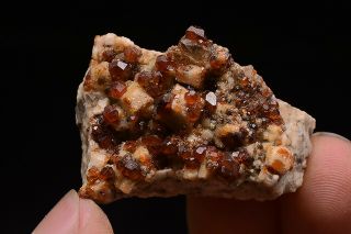 15 Natural Fanta Spessartine Garnets Hyalite Crystal Rare Mineral Specimen China