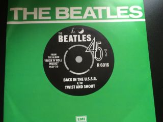The Beatles - Back In The U.  S.  S.  R.  - Rare 1976 Promo 7 " Single - Unplayed