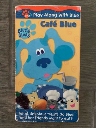 Cafe Blue Vhs Blues Clues 1999 Rare