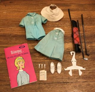 Vintage 1960s Ideal Tammy Doll Tee Time Outfit & Accessories Complete 9118 - 1