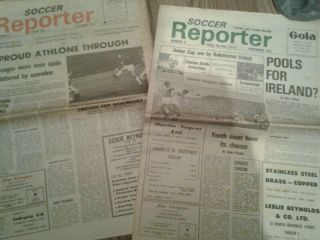 Soccer Reporter Ireland Football Monthly 1,  2,  3,  4,  8,  70s Very Rare