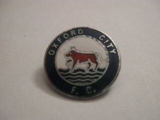 Rare Old Oxford City Football Club Enamel Brooch Pin Badge