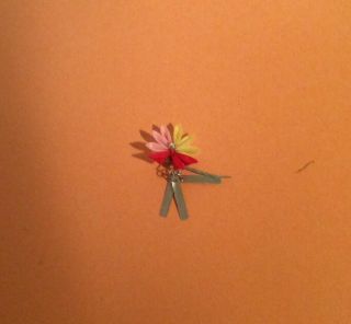 Vintage Barbie In Japan Hair Ornament Flower With Three Dangles Perfect