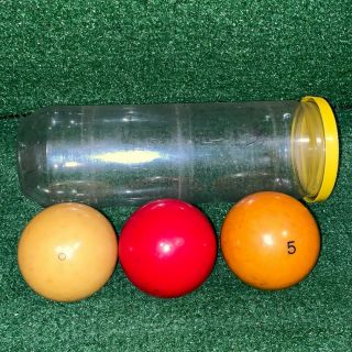 Antique Vintage Croquet Pool Billiards Snooker Balls Set Of 3