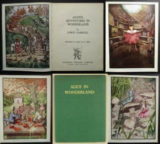 Rare 1944 First Edition Alice In Wonderland A.  Rado Colour Plates & Illustrated